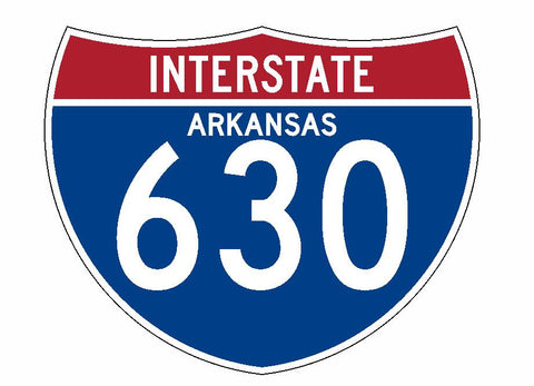 Interstate 630 Sticker R2009 Arkansas Highway Sign Road Sign - Winter Park Products