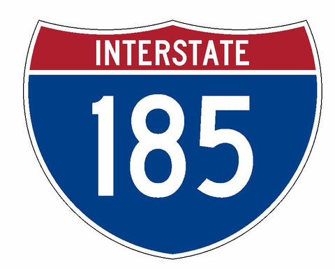 Interstate 185 Sticker R2113 Highway Sign Road Sign - Winter Park Products