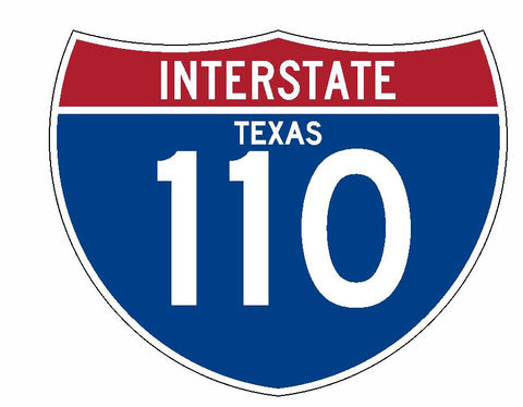 Interstate 110 Sticker R1979 Texas Highway Sign Road Sign - Winter Park Products