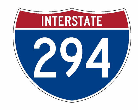 Interstate 294 Sticker R2326 Highway Sign Road Sign - Winter Park Products