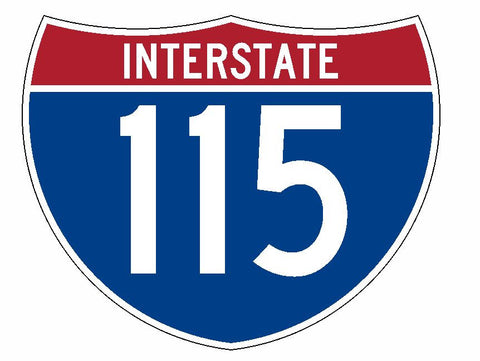 Interstate 115 Sticker R1990 Highway Sign Road Sign - Winter Park Products
