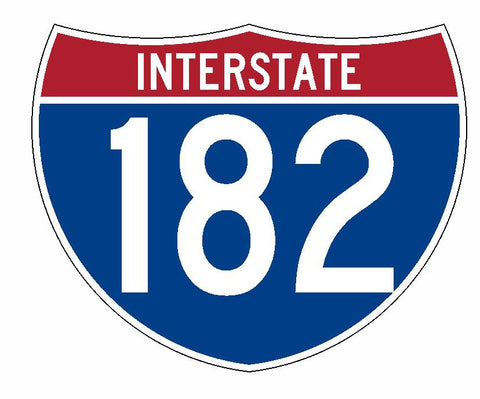 Interstate 182 Sticker R2106 Highway Sign Road Sign - Winter Park Products