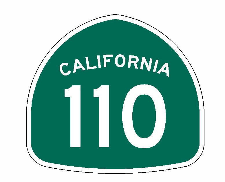 California State Route 110 Sticker Decal R996 Arroyo Seco Parkway Highway Sign - Winter Park Products
