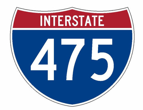 Interstate 475 Sticker R2072 Highway Sign Road Sign - Winter Park Products