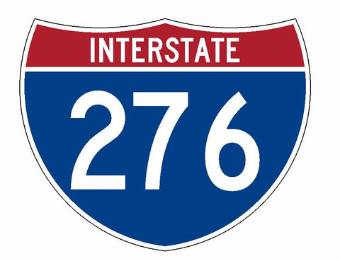 Interstate 276 Sticker R2076 Highway Sign Road Sign - Winter Park Products