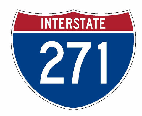Interstate 271 Sticker R2066 Highway Sign Road Sign - Winter Park Products