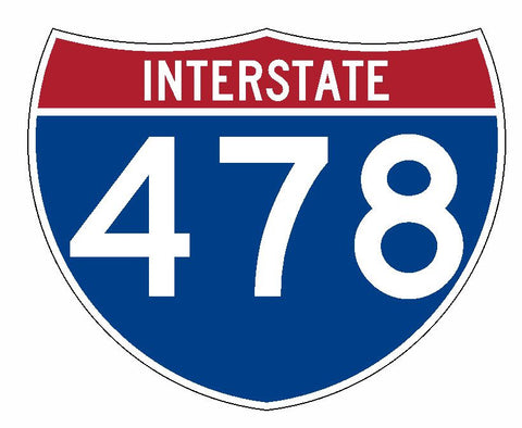 Interstate 478 Sticker R2082 Highway Sign Road Sign - Winter Park Products