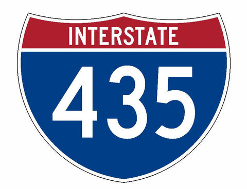 Interstate 435 Sticker R2020 Highway Sign Road Sign - Winter Park Products