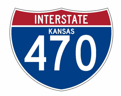 Interstate 470 Sticker R2064 Kansas Highway Sign Road Sign - Winter Park Products