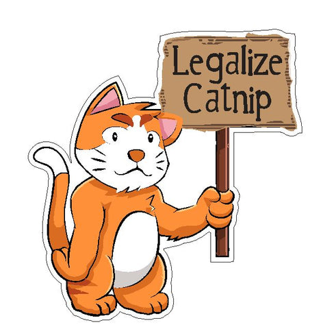 Legalize Catnip Sticker Decal R6247 Funny Sticker Marijuana Cat Kitten Joke
