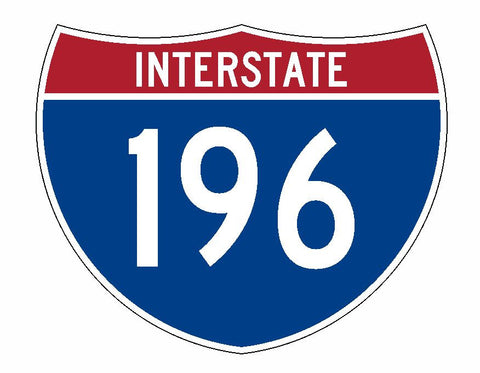 Interstate 196 Sticker R2342 Highway Sign Road Sign - Winter Park Products