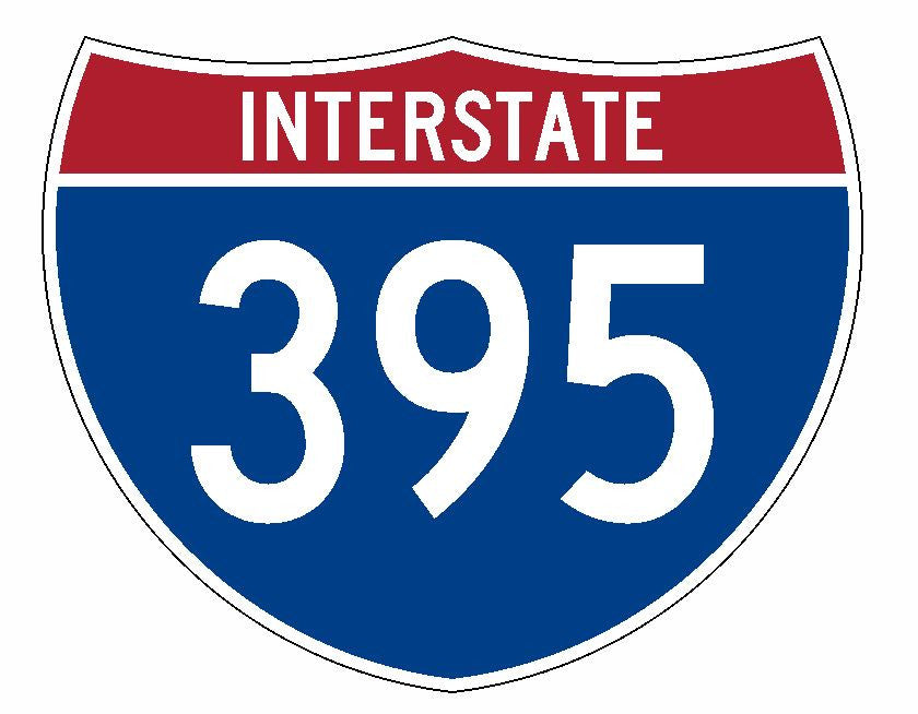 Interstate 395 Sticker R2335 Highway Sign Road Sign - Winter Park Products