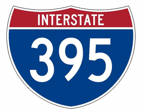 Interstate 395 Sticker R2335 Highway Sign Road Sign - Winter Park Products