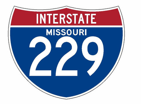 Interstate 229 Sticker R2006 Missouri Highway Sign Road Sign - Winter Park Products