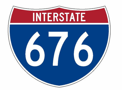 Interstate 676 Sticker R2079 Highway Sign Road Sign - Winter Park Products