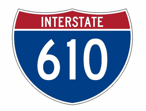 Interstate 610 Sticker R1987 Highway Sign Road Sign - Winter Park Products