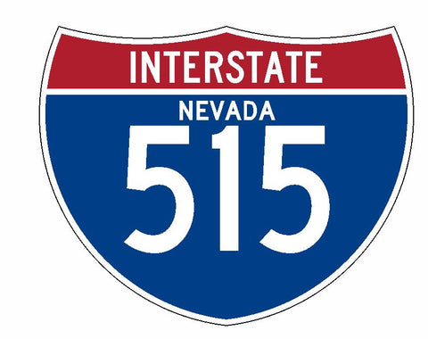 Interstate 515 Sticker R1994 Nevada Highway Sign Road Sign - Winter Park Products