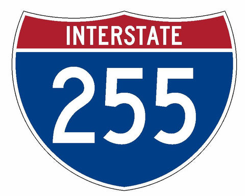 Interstate 255 Sticker R2039 Highway Sign Road Sign - Winter Park Products