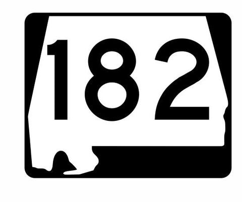 Alabama State Route 182 Sticker R1622 Highway Sign - Winter Park Products