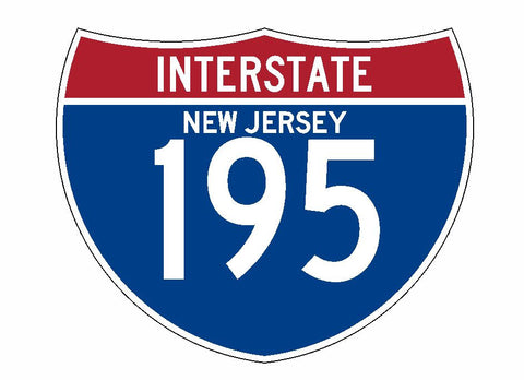 Interstate 195 Sticker R2333 New Jersey Highway Sign Road Sign - Winter Park Products