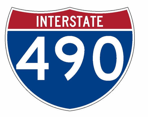 Interstate 490 Sticker R2314 Highway Sign Road Sign - Winter Park Products