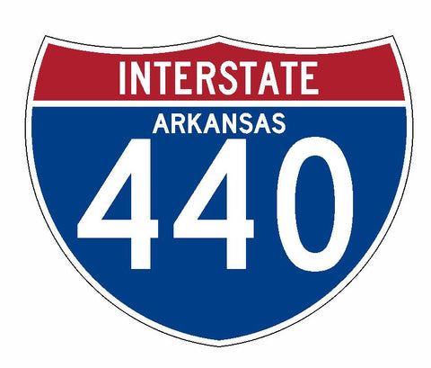 Interstate 440 Sticker R2028 Arkansas Highway Sign Road Sign - Winter Park Products