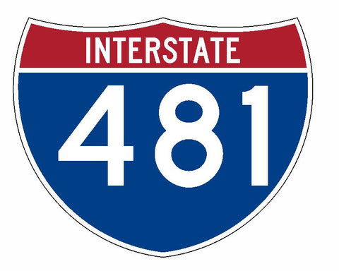 Interstate 481 Sticker R2103 Highway Sign Road Sign - Winter Park Products