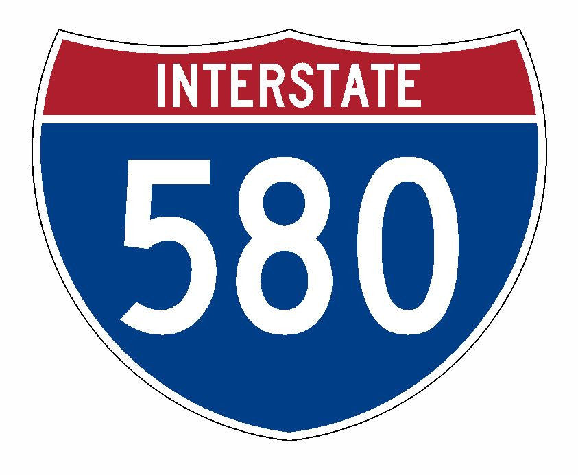 Interstate 580 Sticker R2098 Highway Sign Road Sign - Winter Park Products