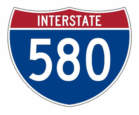 Interstate 580 Sticker R2098 Highway Sign Road Sign - Winter Park Products