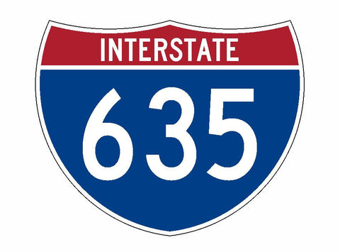 Interstate 635 Sticker R2022 Highway Sign Road Sign - Winter Park Products