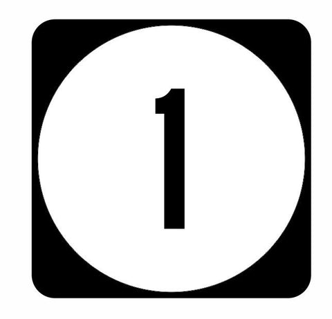 Delaware Route 1 Sticker Decal R1102 Highway Sign - Winter Park Products