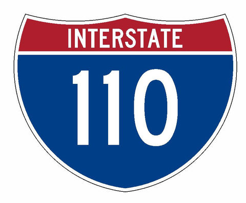 Interstate 110 Sticker R1980 Highway Sign Road Sign - Winter Park Products