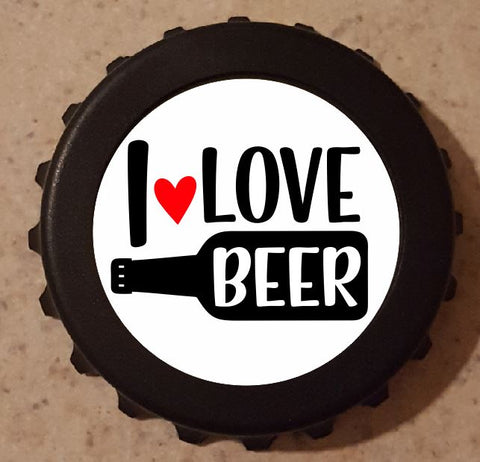 I Love Beer Bottle Opener Refrigerator Magnet 3" B31 Kitchen Bar Gift