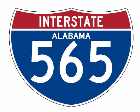 Interstate 565 Sticker R2051 Alabama Highway Sign Road Sign - Winter Park Products