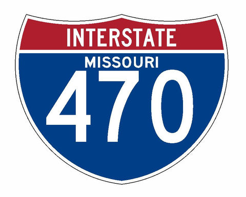 Interstate 470 Sticker R2065 Missouri Highway Sign Road Sign - Winter Park Products