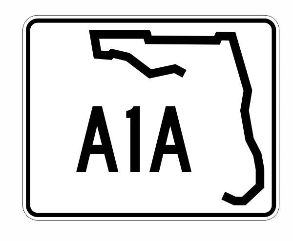 Florida A1A Sticker Decal R1079 Highway Sign - Winter Park Products