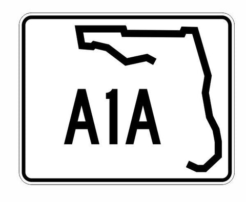 Florida A1A Sticker Decal R1079 Highway Sign - Winter Park Products