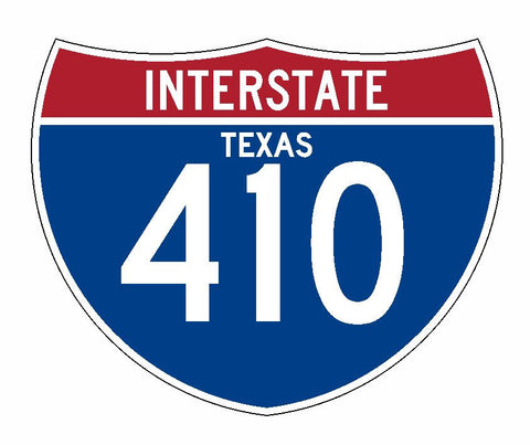 Interstate 410 Sticker R1985 Texas Highway Sign Road Sign - Winter Park Products