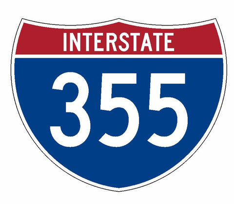 Interstate 355 Sticker R2040 Highway Sign Road Sign - Winter Park Products