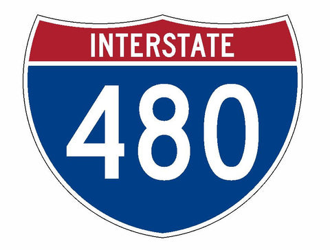 Interstate 480 Sticker R2095 Highway Sign Road Sign - Winter Park Products