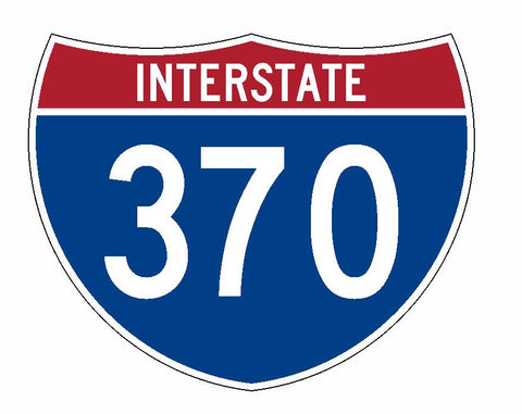 Interstate 370 Sticker R2062 Highway Sign Road Sign - Winter Park Products