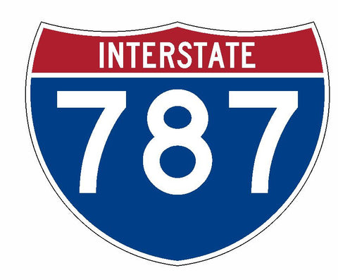 Interstate 787 Sticker R2309 Highway Sign Road Sign - Winter Park Products