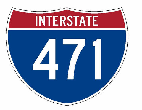 Interstate 471 Sticker R2067 Highway Sign Road Sign - Winter Park Products