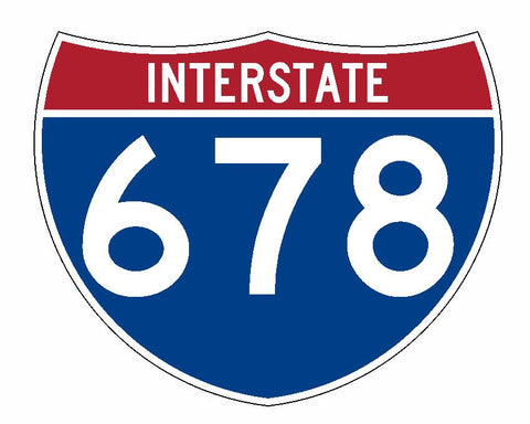 Interstate 678 Sticker R2083 Highway Sign Road Sign - Winter Park Products