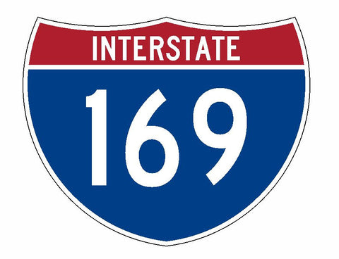 Interstate 169 Sticker R2055 Highway Sign Road Sign - Winter Park Products