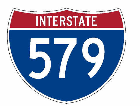 Interstate 579 Sticker R2088 Highway Sign Road Sign - Winter Park Products