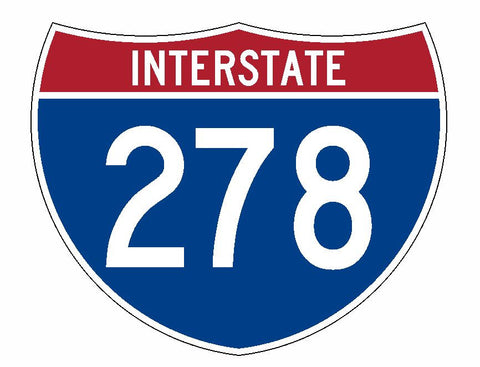 Interstate 278 Sticker R2081 Highway Sign Road Sign - Winter Park Products