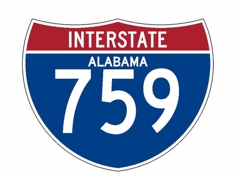 Interstate 759 Sticker R2044 Alabama Highway Sign Road Sign - Winter Park Products