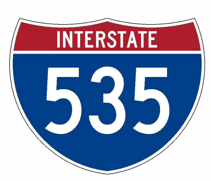Interstate 535 Sticker R2021 Highway Sign Road Sign - Winter Park Products
