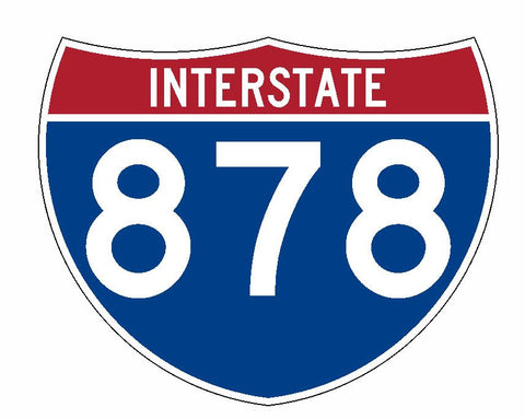 Interstate 878 Sticker R2086 Highway Sign Road Sign - Winter Park Products